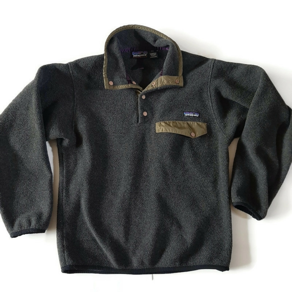 PATAGONIA Synchilla grey/khaki fleece shirt